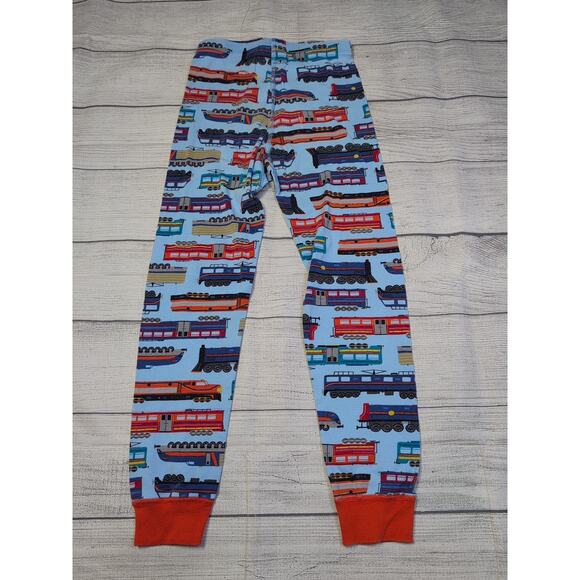 8 Hanna Andersson Blue Train Long John Pajamas - Picture 8 of 9